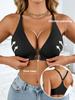 Seamless front buckle beautiful back bra for women, small bust push-up dispensing, side breast control, anti-sagging plus-size text