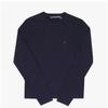 Acne Studios Face Logo Patch Unisex Long Sleeve Tee Cl0311 Navy Blue  885 