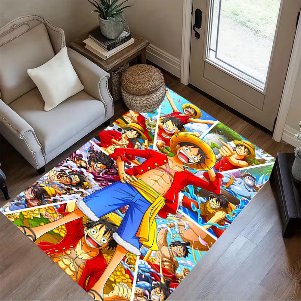 One Piece Adventure Area Rug Suitable for Playrooms Dining Room Outdoor Dormitory Antislip Carpet Anime Office Decor