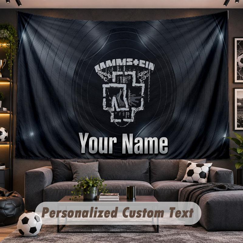 Wall Hanging Tapestry Custom NameRammstein Pattern Personalized Printed Fabric Wall Decor