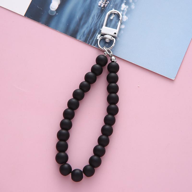 Cute Frosted Pearl Little Bear Resin Keychain & Phone Lanyard