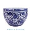 Blue and White Porcelain Turtle Tank: Fish and Lotus Pot for Desktop or Floor