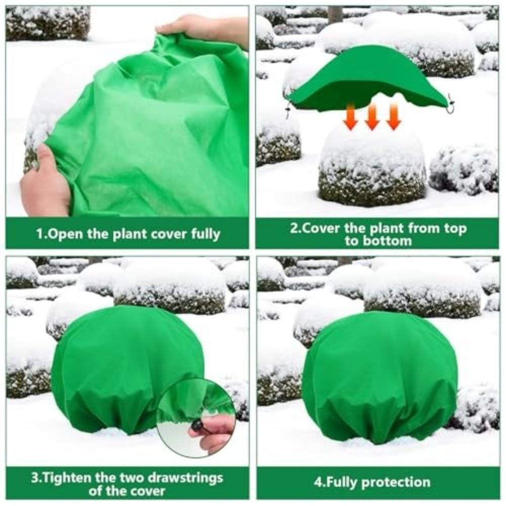 Drawstring Closure Tree Freeze Protection Round Shape Frost Blanket  Outdoor Use