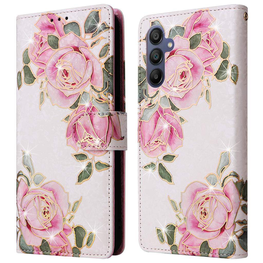For Samsung Galaxy A16 5G/A16 4G Case RFID Blocking Flower Leather Phone Cover