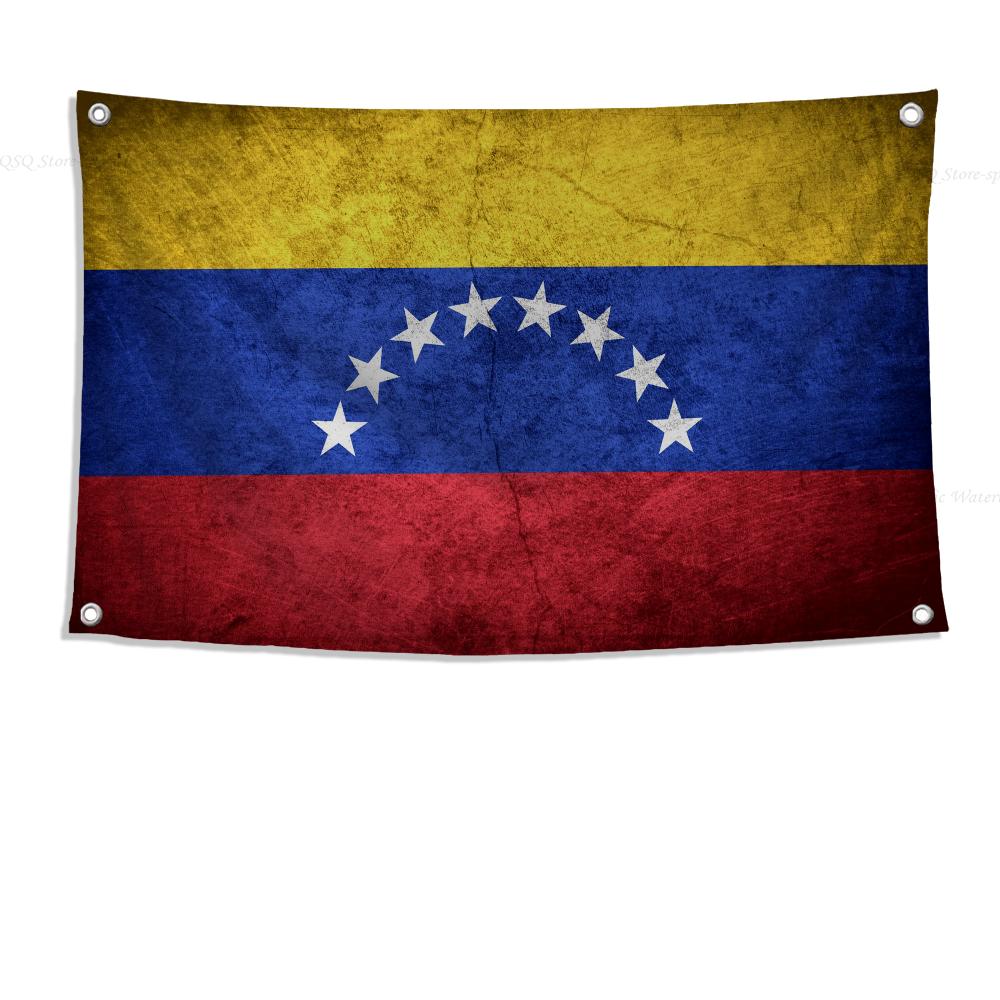 1pc 7 Star Or 8 Star Venezuela 1954 Flag Banners Four Hole Flag Polyester Outdoor Decor Room Aesthetic