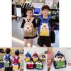 Crayon Shin Chan Capybara Pattern Kids Backpack With Breathable Nylon Material For School And Daily Use