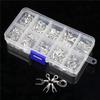 ABUL-640Pcs 10 In 1 Terminals Non-Insulated Ring Fork U-Type Brass Terminals Assortment Kit Cable Wire Connector Crimp Spade