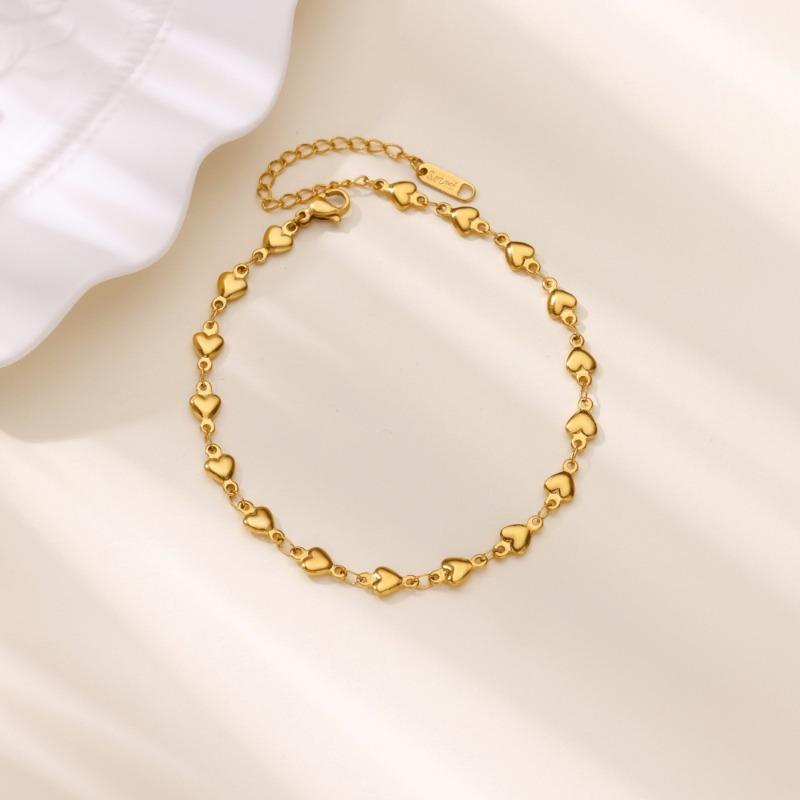 Exquisite cross love bracelet anklet niche design fashionable titanium steel non-fading versatile jewelry