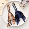Zijden Sjaal Leer Kwastje Sleutelhanger: Veelzijdig Dames Tas Ornament Accessoire