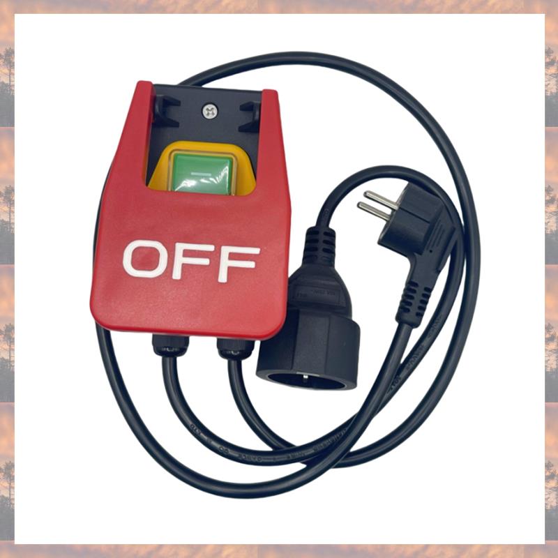 2025 Trend 220V Single-Phase On/Off Switch, Safety Switch, Zero Voltage Switch With Socket, Emergency Off Switch EU Plug