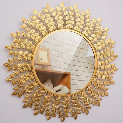 Rust Proof & Weather Proof Wall Mirror - Ideal Mirror for Living Room, Bathroom, Bedroom, Foyer | Entryway, Wash Basin Area - Gold  22 Inches 1 Piece