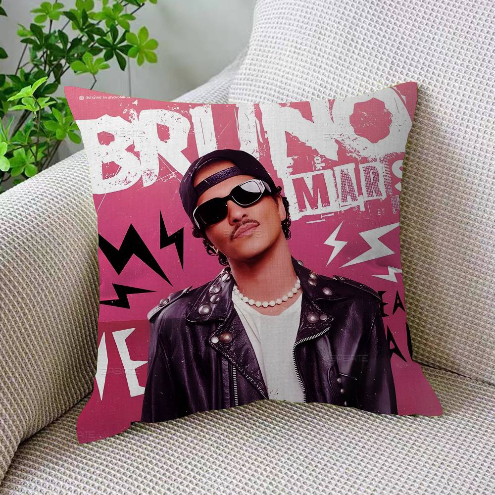 Miyan Bbruno Mars Kissenbezüge Cartoon Sofa Dekorative Heim Doppelseitiger Druck Kurzer Plüsch Niedlicher Kissenbezug