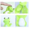 4 Stück Quietschspielzeug für Haustiere Kreative Form Niedliches Aussehen Lebendige Ausdrücke Bissfest Langeweile lindern Extra Weich Cartoon-Froschförmiges Spielzeug Hundekau