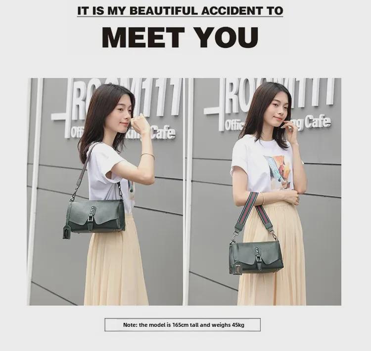 Sac bandoulière en cuir pour femme Xidi Paul 2025, style européen et américain – Grande capacité, design à rabat