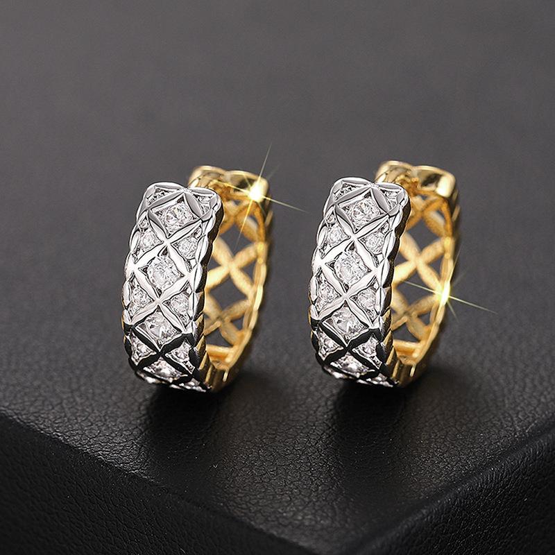 Ear Buckle Women, Geometric Light Luxury Rhombus Jewelry, French Elegant Earrings