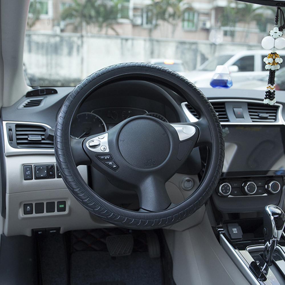 Мягкая силиконовая накладка на руль износостойкий рисунок протектора автомобильные аксессуары авто защитное украшение накладка на руль