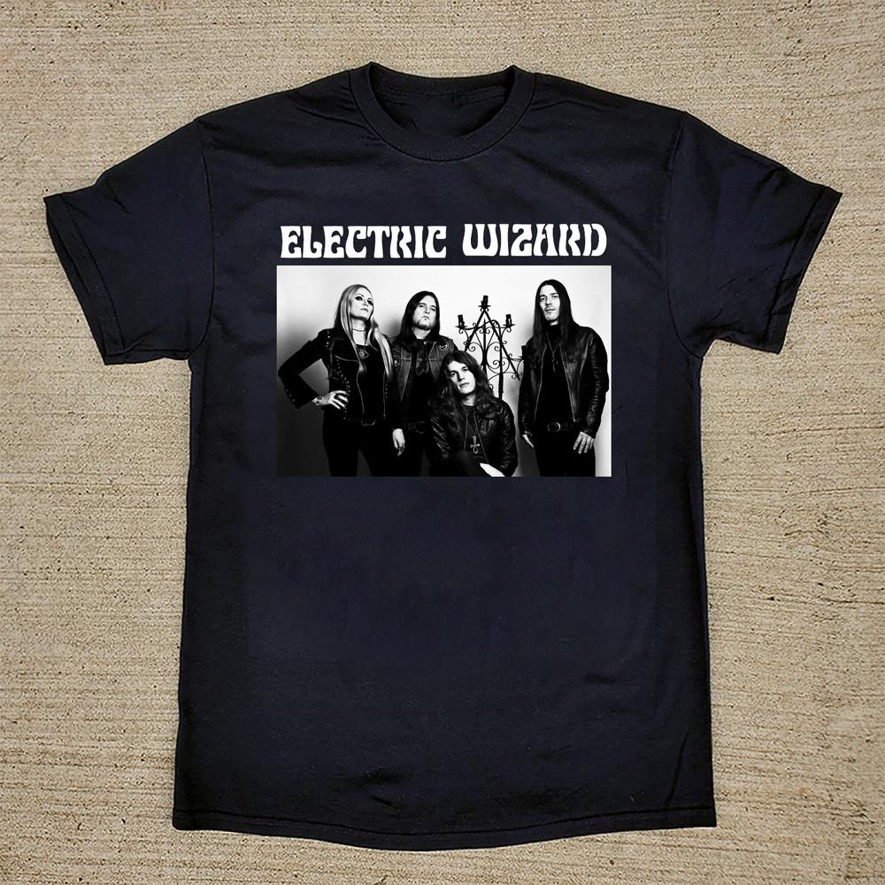 Коллекция Футболка Electric Wizard Band Черная Все Размеры AR1516 Унисекс Футболка XXL
