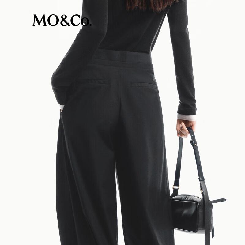 MO&Co. Autumn Loose Wide-Leg Straight Suit Trousers