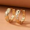 Vintage Minimalist Micro Paved Zircon Huggie Earrings For Women Fashionable Personalized Versatile Ear Jewelry