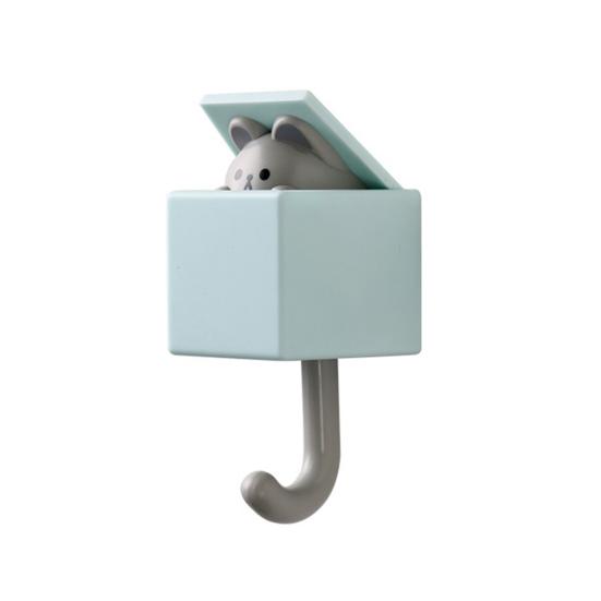 Hanging Hook Punch Free Cartoon Animal Design Strong Loading Cute Cat Shape Wall Self-adhesive Coat Organizer Hook Daily Use