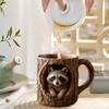 3D Kaffeetasse 11 oz Baumloch Tier Trinkbecher Trinktassen für Männer Frauen Morgenroutine Entspannende Momente Geburtstagsparty