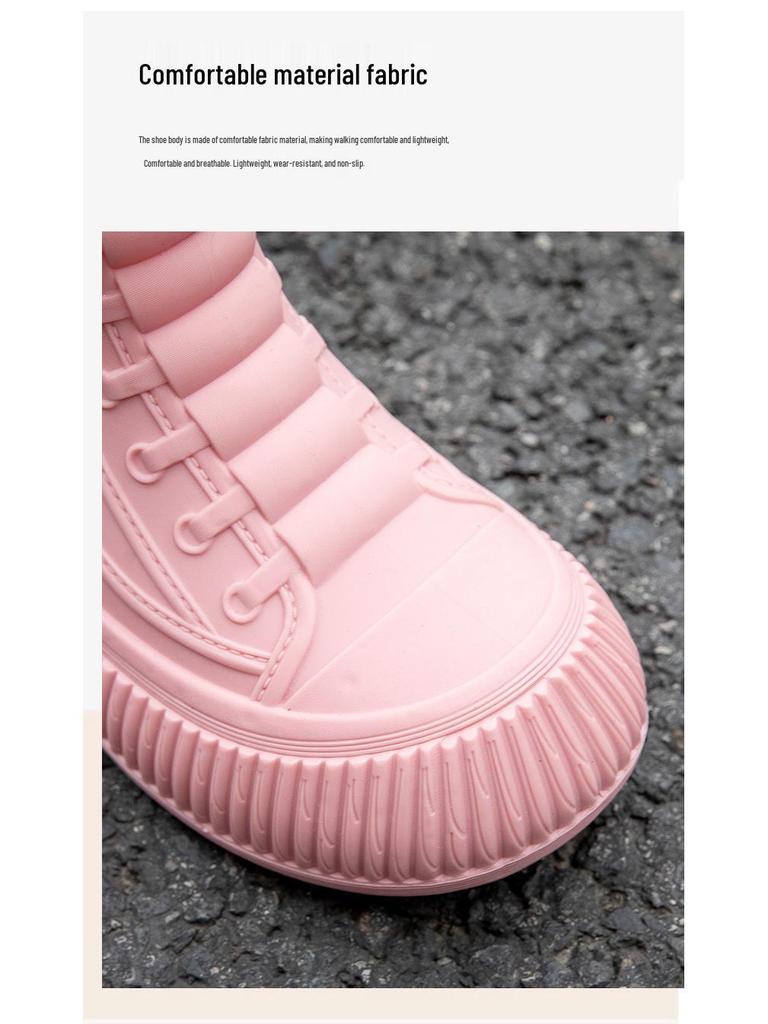 Női Divat Vízálló Csúszásmentes Rövid Esőcsizma - Új Koreai Stílus