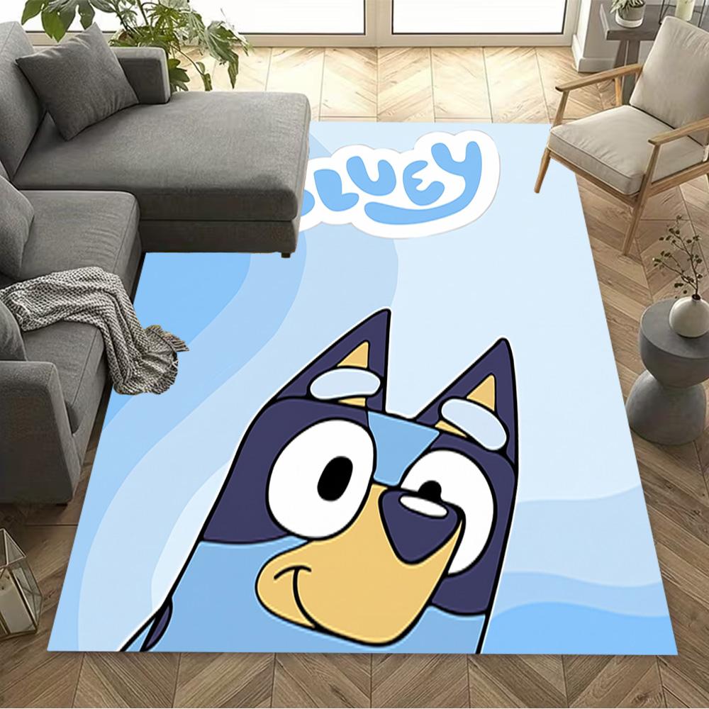 Bluey's Adventure Carpet Suitable for Dining Room Outdoor Living Rooms Dormitory Anti-slip Rug Anime Office Decor Perfect Gift for Friends & Family
