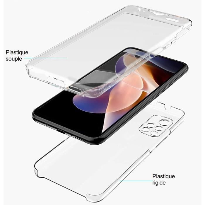 Case for Xiaomi Redmi Note 11 PRO+ 5G - Redmi Note 11 PRO PLUS 5G - 360 Full Cover Case 2 Parts Front Back Phonillico®