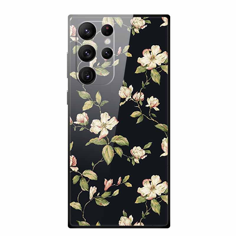Gehärtetes Glas Case Für Samsung Galaxy S25 Ultra Case S 25 Ultra Hartes Rückseiten Cover Weicher Stoßfänger Für Samsung S23 S22 S24 Ultra Case
