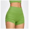 Fashion Peach Hip Lifting Sport Shorts Women's Ruched Tight Fitness Shorts Quick-Drying Workout Clothes Three-Point Yoga Shorts