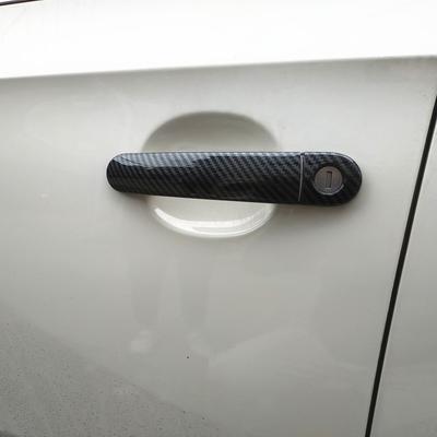 Car Exterior Door Handle Cover Trim for SEAT Ibiza 6J Mk4 6L Mk3 FR Cupra 2004 2005 2010 Plastic Imitation Carbon Fiber