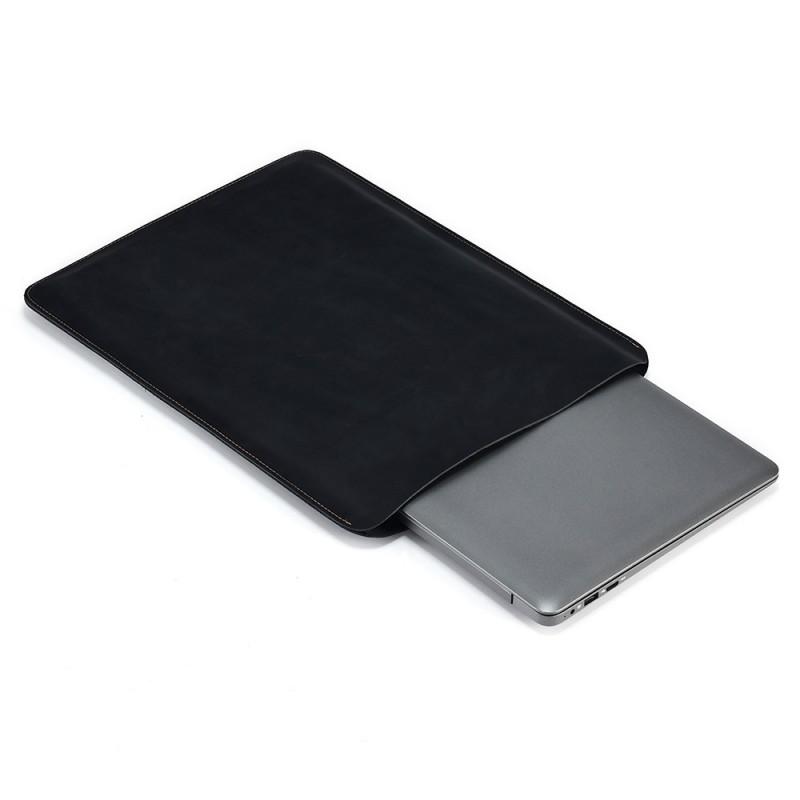 Genuine Leather Laptop Sleeve 14 Inch MacBook IPad Pro Urban Minimalist Inner Case With Crazy Horse Finish