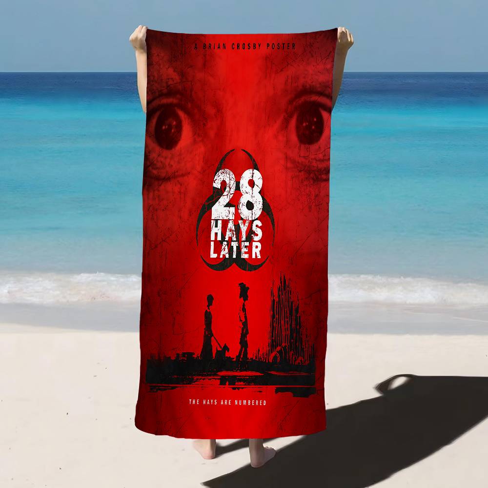 Movie Trror 28 D-Days L-Later Bath Towel Microfiber Soft Water Absorbing Breathable For Girl Kids Decorative Cartoon Beach