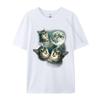 Funny Cat Three Cat Moon 3 Wolfs New Coming Man Tshirts Casual Tops Tees Cotton Fabric Birthday Luxury Designer T-Shirts