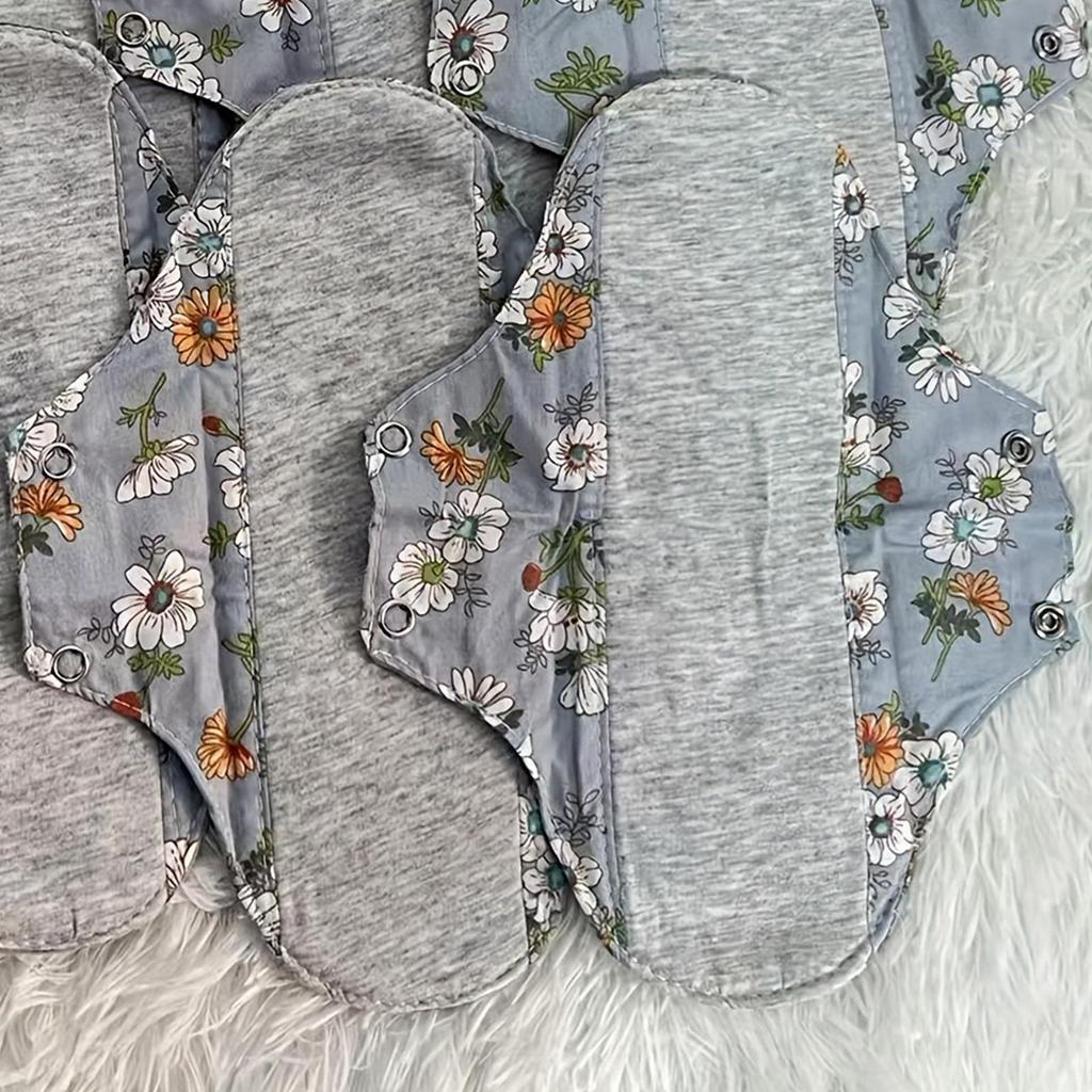 Sanitary Pads 4pcs Reusable Leak Proof Sanitary Pads Menstrual Cloth Pads Washable Breathable Cloth Menstrual Gaskets