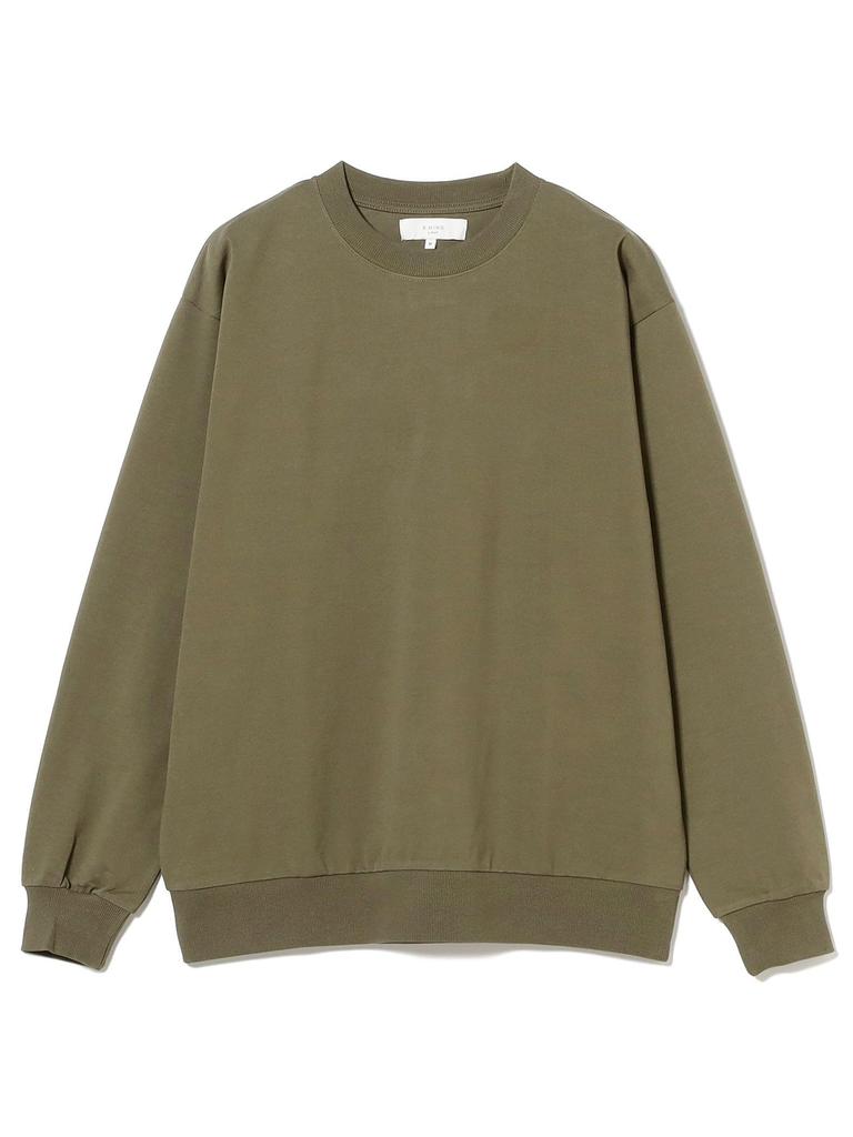 B:MING LIFE STORE by BEAMS Men's Super Heavyweight Crew Neck T-Shirt, Olive, Size L, 2025SS