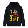 Kids Boys Girls Casual Pullover Hoodie, Cartoon Character Graphic Lightning Star Print Warm Hooded Sweatshirt for Children Daily Wear