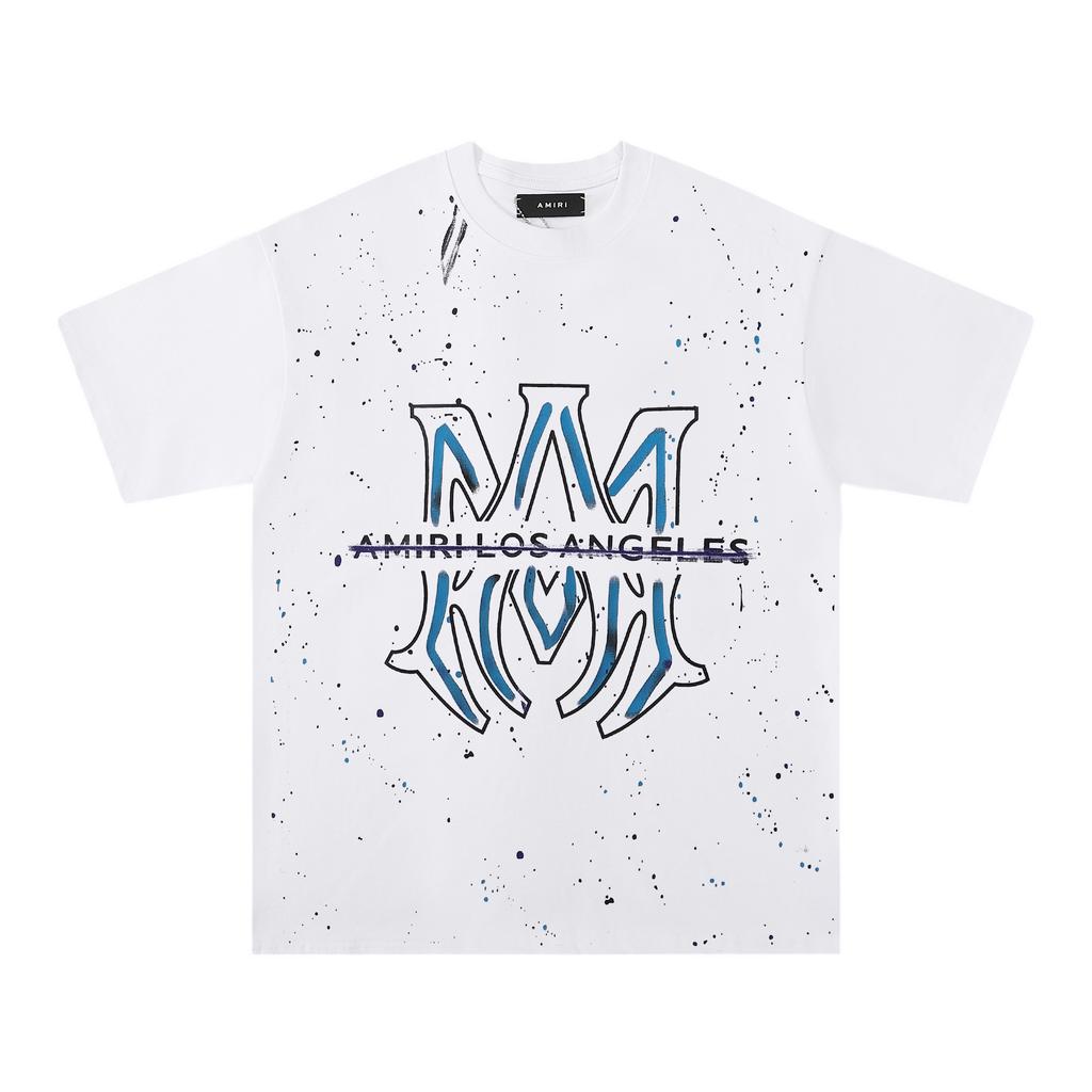 714 Amiri 2025 Sommer Neue Herren- und Damenmode Lose Hochwertige Baumwolle Plus Size T-Shirt Paar T-Shirt