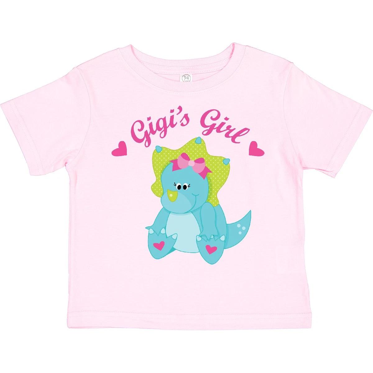 Inktastic Gigi s Girl Dinosaur Toddler T-Shirt Gigi Granddaughter Grandkids Kid 110