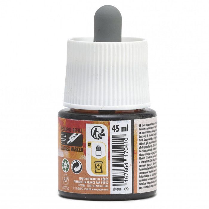 Watercolor Ink - PEBEO - Colorex - 45 Ml - Mars Orange - Mixed