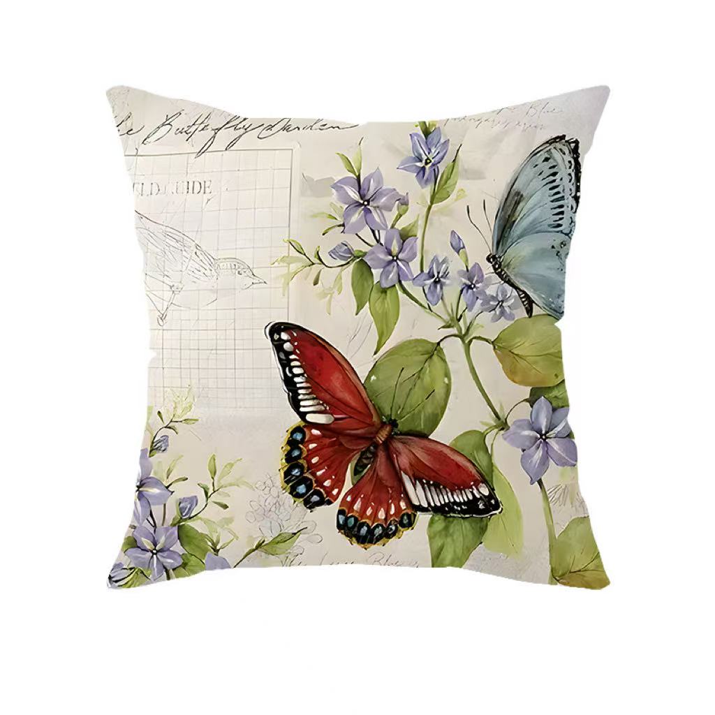New Spring Cute Flower Bird Pillow Case For Living Room Bedroom Dorm Home Decor Cushion Cover