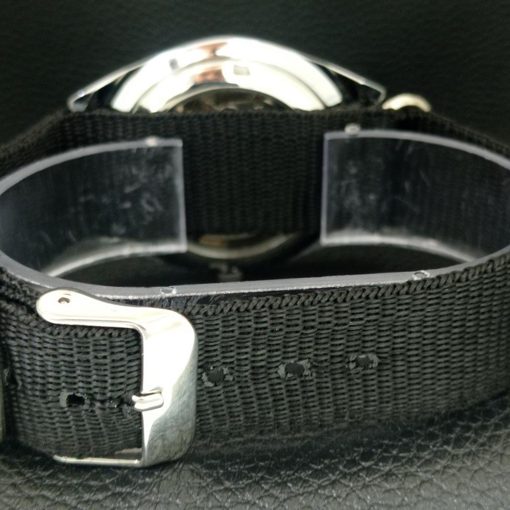 VINTAGE REFURBISHED SEIKO 5 AUTOMATIC 6309A JAPAN MENS BLACK WATCH a442591-1