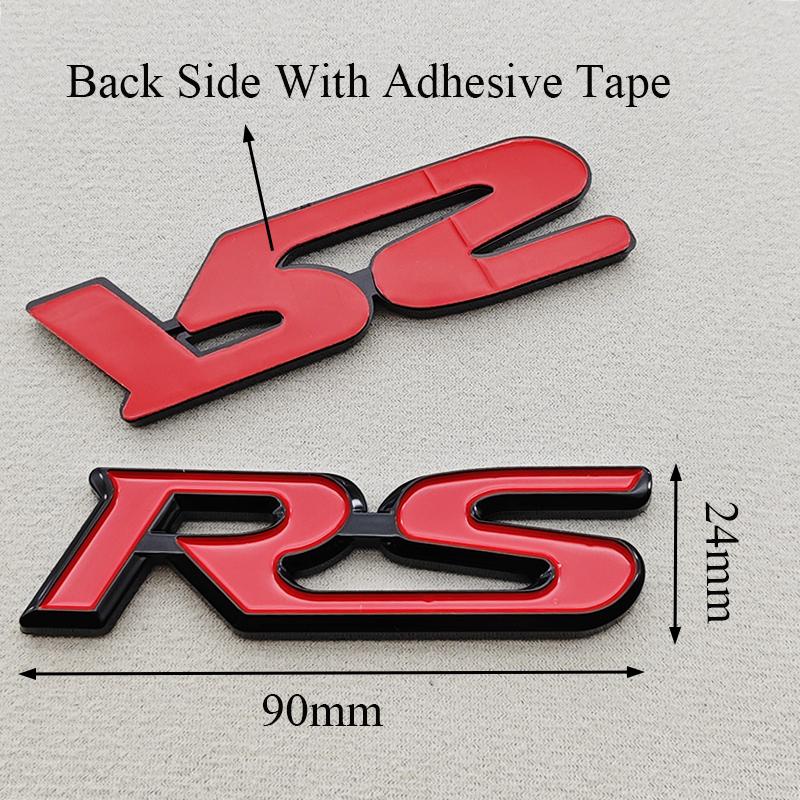 3D ABS Car Sticker Logo RS Letters Rear Trunk Emblem Badge For Chevrolet Road Sport Cruze Camaro Trax Blazer Malibu Accessories