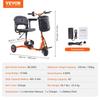 Portable 3 Wheel Mobility Scooter for Seniors 12 Mile Range Max 330LBS