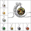Harry Potter Retro Timeturner Necklace With Moonstone Pendant For Fans Special Characters Included