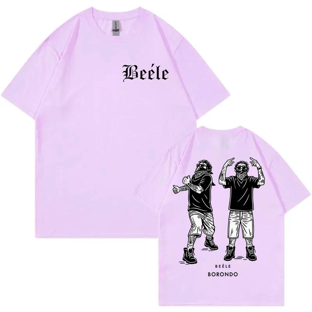 Rapper Beele Borondo Merch T-Shirt Unisex Unisex Mode Hip Hop Vintage Kurzarm-T-Shirts Sommer Lässig Locker Baumwoll-T-Shirts