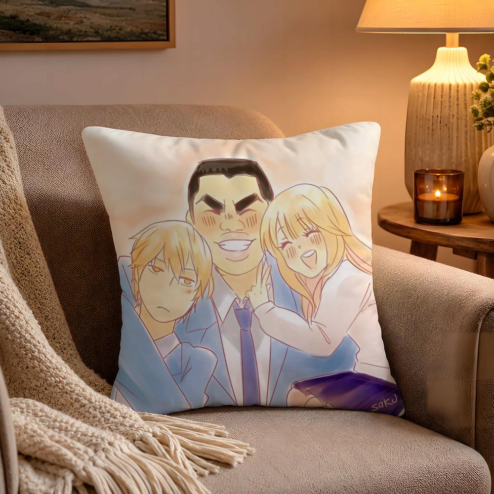 Romantic Anime My Love Story Pillow Case Soft Plush Cushion Cover Double Print and Invisible Zipper for Sofa Home Car Use