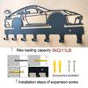 Versatile Metal Wall Mounted Key Organizers with Easy Setups rusts  Resistant Wall Hanger for Home entryway  or Office Use