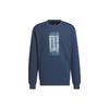 Wu Ji Collection Sweatshirts Men's Navy Blue Crew Neck Moderate Regular IP4947