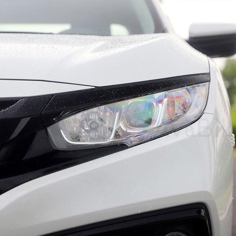 PPFCar Headlight Protective Film Front Light Transparent Smoked Black TPU Sticker for Honda Civic 10th Gen 2016- Accessories